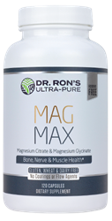 Mag Max, 120 Capsules Magnesium supplement, Mag Max, magnesium citrate, magnesium glycinate, additive-free supplements, Dr. Ron's