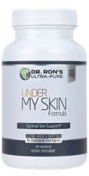 Under My Skin, 120 Caps beautiful skin, radiant skin, nutrients for skin, skin supplement, additive-free supplement, DMAE, hyaluronic acid