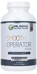 Smooth Operator: for Ailing GI Tracts, 180 capsules digestive aid, GI tract health, gentle digestion, gut permeability, healing digestive tract, healing gut, healing intestines, L-Glutamine, N-Acetyl L-Glucosamine, Quercetin, Ginger Extract, Plantain, Marshmallow, Slippery Elm Bark