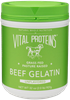 Collagen Protein Gelatin, 32 oz. Collagen protein is a traditional gelatin formula, this means that it will gel in cold liquids. It is recommended to add to hot liquids, or to use in recipes that require gelatin