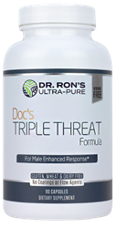Docs Triple Threat, 750mg, 90 capsules Erection, enhanced erection, libido, penile dysfunction, horny goat weed, Docs Triple Threat, aphrodisiac, sexual enhancement supplement