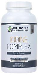 Iodine Complex, 180 capsules iodine, iodide, Lugols, thyroid, thyroid function, low thyroid, iodine complex, metabolic support