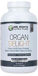 Organ Delight, 180 capsules grassfed organic organs, organic glands, Liver, Heart, Brain, Thymus, Kidney, Pancreas, Adrenal with Cortex, Testicle, Ovary, superfood
