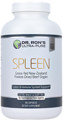 Spleen, 500mg, 180 Capsules grassfed organs, glands, Spleen, Liver, Heart, Brain, Thymus, Kidney, Pancreas, Adrenal with Cortex, Testicle, Ovary, superfood