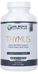 Thymus, 180 capsules grassfed organs, glands, Spleen, Liver, Heart, Brain, Thymus, Kidney, Pancreas, Adrenal with Cortex, Testicle, Ovary, superfood